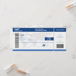 Lustiger Reisepass, Bordkarte Ticket 8. Geburtstag Einladung
