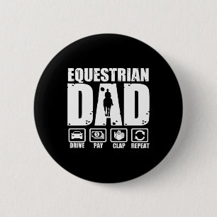 Lustiger Reitsport-Vater Pferdereiter Vater Humor  Button
