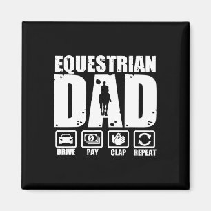 Lustiger Reitsport-Vater Pferdereiter Vater Humor Magnet