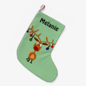 Lustiger Ren-Kunst-WeihnachtsStrumpf Kleiner Weihnachtsstrumpf (Vorderansicht (hängend))