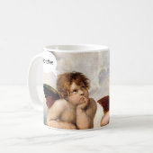 Lustiger Renaissance-Engel-Becher – Personalisiert Kaffeetasse (Vorderseite Links)