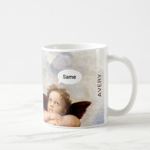 Lustiger Renaissance-Engel-Becher – Personalisiert Kaffeetasse