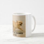 Lustiger rennender Hund Becher Kaffeetasse (VorderseiteRechts)