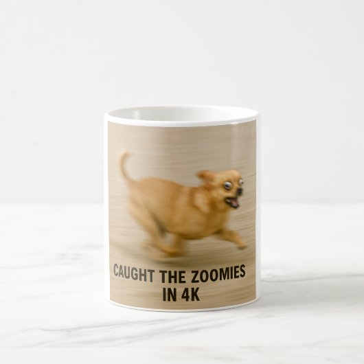 Lustiger rennender Hund Becher Kaffeetasse (Mittel)