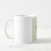 Lustiger Rennfahrer-Schnurrbart-Charakter Kaffeetasse (Links)