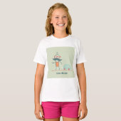 Lustiger Rennfahrer-Schnurrbart-Charakter T-Shirt (Vorne ganz)