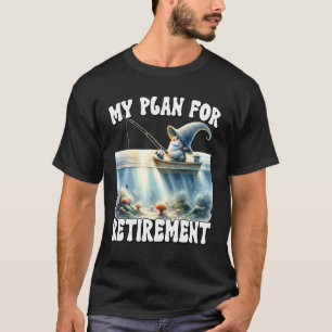 Lustiger Rentenplan-Gnom für angelnder Papa im Ruh T-Shirt