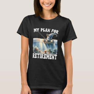 Lustiger Rentenplan-Gnom für angelnder Papa im Ruh T-Shirt