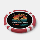 Lustiger Rentenplan Ski Ruhestand Pokerchips (Einzeln)