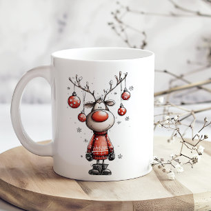 Lustiger Rentier-Becher – Oh Hirsch Weihnachten! Kaffeetasse