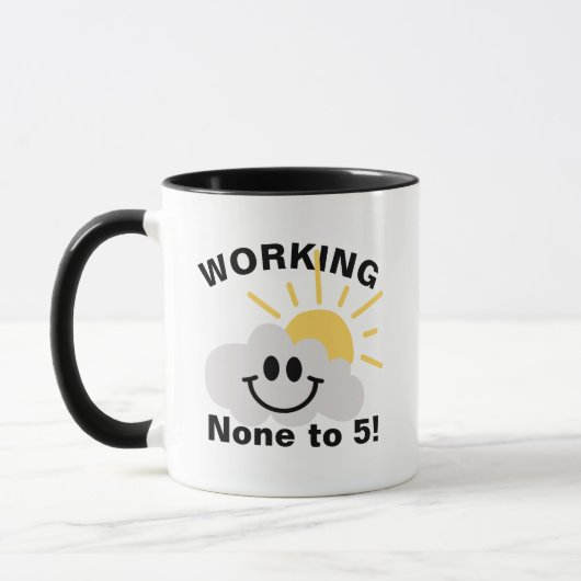 Lustiger Rentner-Becher - Arbeite keiner von fünf Tasse (Links)