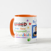 Lustiger Rentner-Becher mit Enkelkindern (Anpassba Tasse (Vorderseite Links)