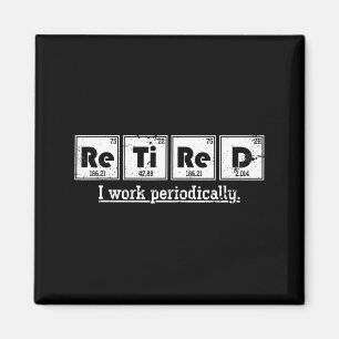 Lustiger Rentner-Chemiker-Geschenk Periodensystem Magnet