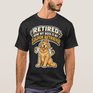 Lustiger Rentner Opa Golden Retriever T-Shirt