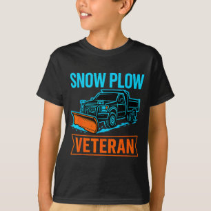 Lustiger Rentner Schneepflug Veteran Winterräumung T-Shirt