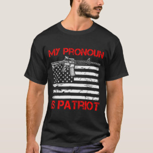 Lustiger Republikaner Mein Pronomen Ist Patriot Am T-Shirt