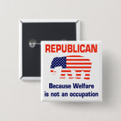 Lustiger Republikaner - Wohlfahrt Button (Vorne & Hinten)