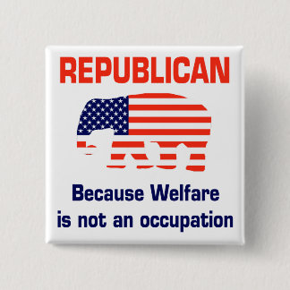 Lustiger Republikaner - Wohlfahrt Button