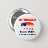 Lustiger Republikaner - Wohlfahrt Button (Vorne & Hinten)