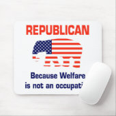 Lustiger Republikaner - Wohlfahrt Mousepad (Mit Mouse)