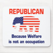 Lustiger Republikaner - Wohlfahrt Mousepad (Vorne)