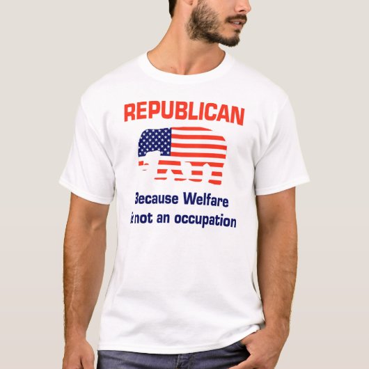 Lustiger Republikaner - Wohlfahrt T-Shirt (Vorderseite)