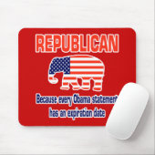 Lustiger republikanischer Obama Mousepad (Mit Mouse)