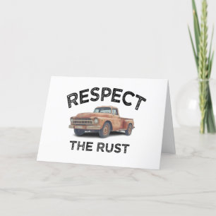 Lustiger RESPEKTIERE DEN ROST Pickup Truck Papa Ge Dankeskarte