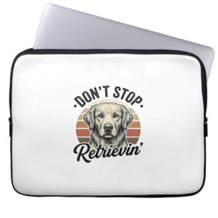 Lustiger Retriever Hund Vintage Gravur Grafik T-Sh Laptopschutzhülle