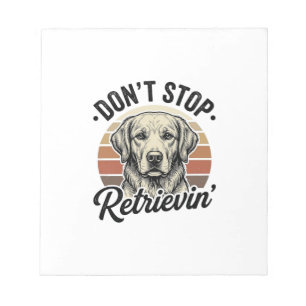 Lustiger Retriever Hund Vintage Gravur Grafik T-Sh Notizblock