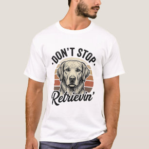 Lustiger Retriever Hund Vintage Gravur Grafik T-Sh T-Shirt