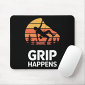 Lustiger Retro Boulderer Kletterer  Mousepad (Mit Mouse)