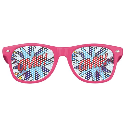 Lustiger Retro-Comic OMG Sonnenbrille (Vorderseite)