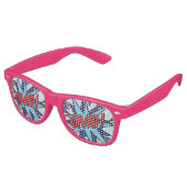 Lustiger Retro-Comic OMG Sonnenbrille (Schrägansicht)