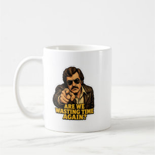 Lustiger Retro-Detektiv verschwendet Zeit Büro-Mem Kaffeetasse