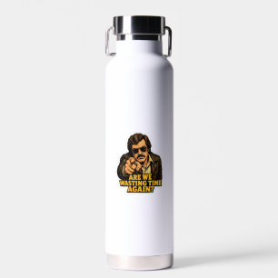 Lustiger Retro-Detektiv-Verschwendet-Zeit-Büro-Mem Trinkflasche