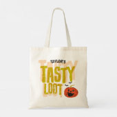 Lustiger Retro-Distressed-Tasty-Loot Tragetasche (Rückseite)