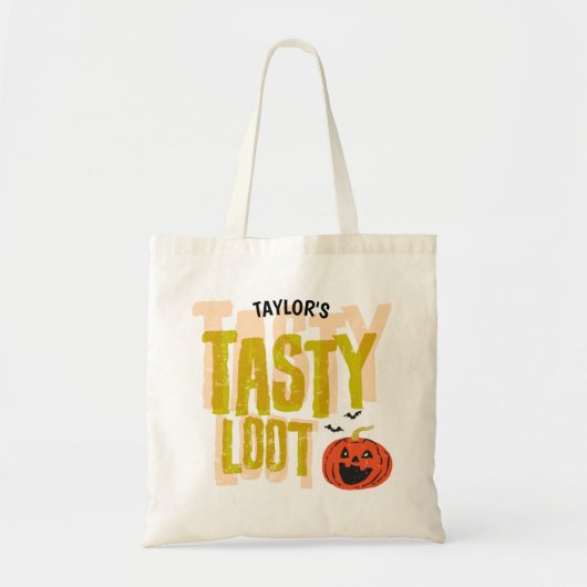 Lustiger Retro-Distressed-Tasty-Loot Tragetasche (Vorne)