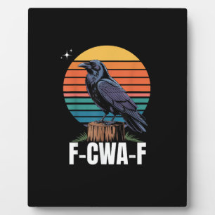 Lustiger Retro-F-Kaw-F-Vogel Krähe Krähe Vogel Fotoplatte