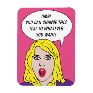 LUSTIGER RETRO FRAUEN-Gewohnheitsmagnet Magnet