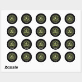 Lustiger Retro-Frosch-Button: Ich vergrabe Dinge G Runder Aufkleber (Blatt)