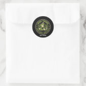 Lustiger Retro-Frosch-Button: Ich vergrabe Dinge G Runder Aufkleber (Tasche)