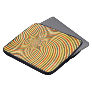 Lustiger Retro-Grunge-Swirl + deine Idee Laptopschutzhülle
