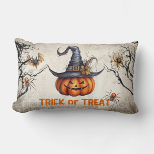 Lustiger retro-gruseliger Halloween-Kürbis Lendenkissen