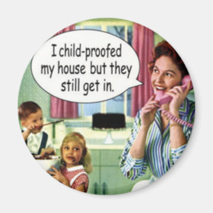 Lustiger Retro Hausfrau-Magnet Magnet