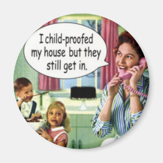 Lustiger Retro-Hausfrau-Magnet Magnet