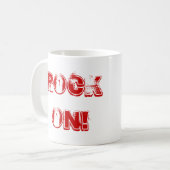 LUSTIGER RETRO HAUSTIER-ROCKKONZERTsiebziger jahre Kaffeetasse (Vorderseite Links)