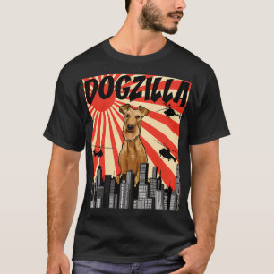 Lustiger Retro-Japanese Dogzilla-Irish-Terrier-Pul T-Shirt