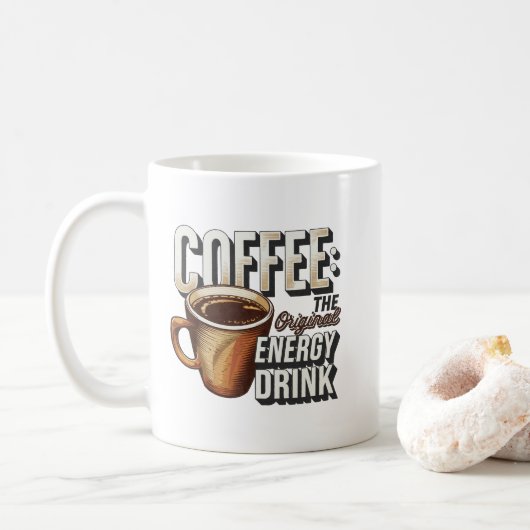 Lustiger Retro-Kaffeebecher Kaffeetasse (Mit Donut)