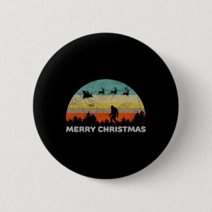 Lustiger Retro-Stil Big Foot Frohe Weihnachten Yet Button